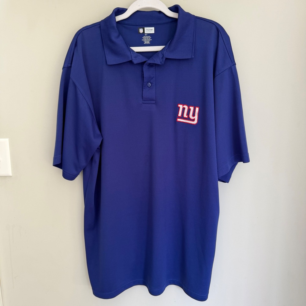 NFL Team Apparel New York Giants Short Sleeve Performance Polo Shirt Size XLT